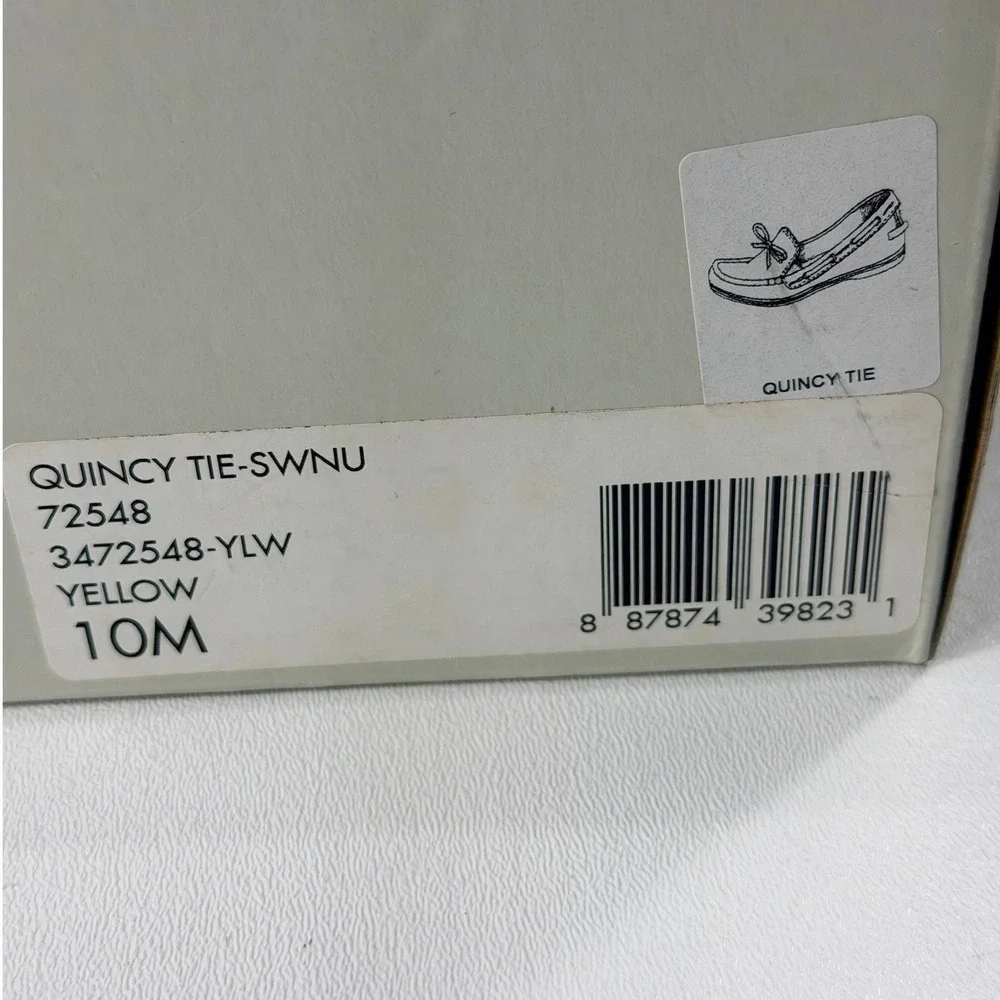 Frye Quincy Tie Yellow Leather Boat Shoes Loafers Mens‎ Size 10M 72548